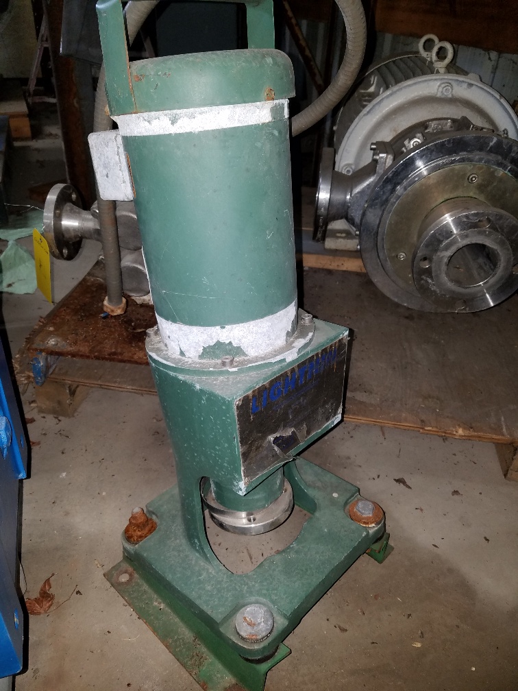 used 1.5 HP Lightnin Mixer/Agitator Model X6Q150. 208-230/460 volt.  Has bracket to mount on angle or remove to mount vertical.  No shaft available.